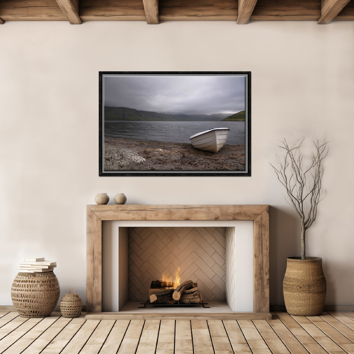Awaiting the Water-Fine Art Photography-An Old Boat on the Shore of the Faroe Islands