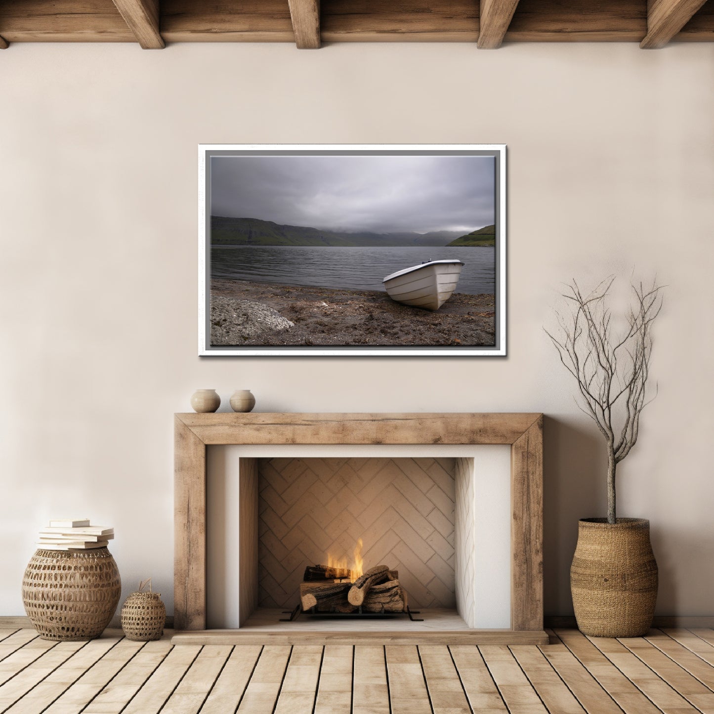 Awaiting the Water-Fine Art Photography-An Old Boat on the Shore of the Faroe Islands