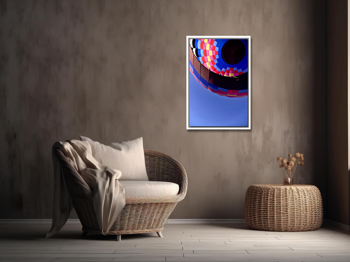 Floating Through the Sky-Hot Air Balloon-Fine Art Photography-Framed Image