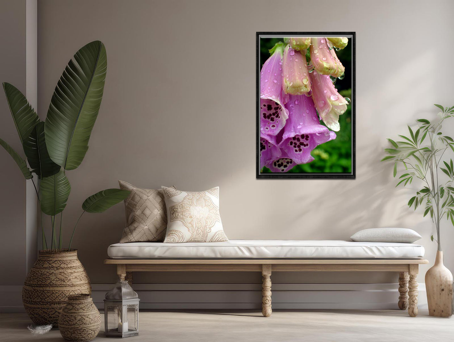 Foxglove in the Rain-Fine Art Photography-A Bright Pink Foxglove After the Rain