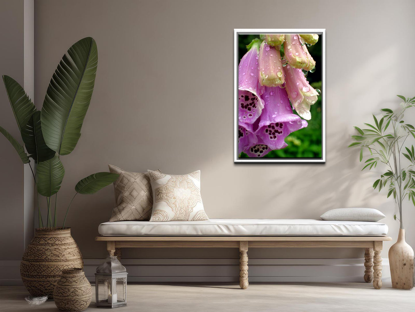 Foxglove in the Rain-Fine Art Photography-A Bright Pink Foxglove After the Rain