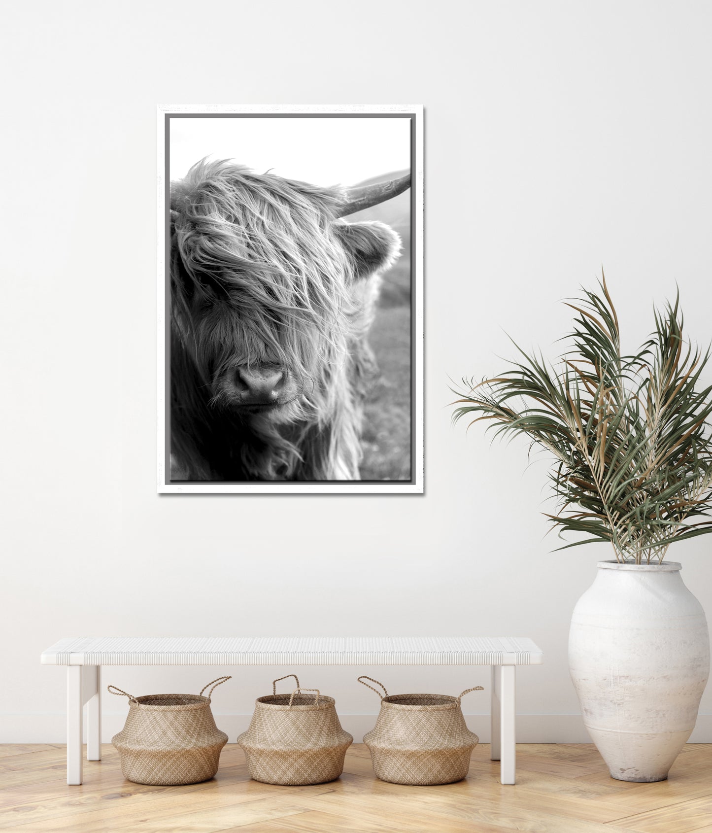 Highland Cattle-Fine Art Photography-Beautiful Highland Cow-Faroe Islands-Black and White