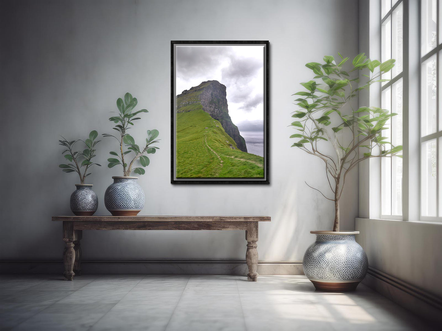 Path to the Heaven-Fine Art Photography-Towering Cliff on Kalsoy Island-Faore Islands