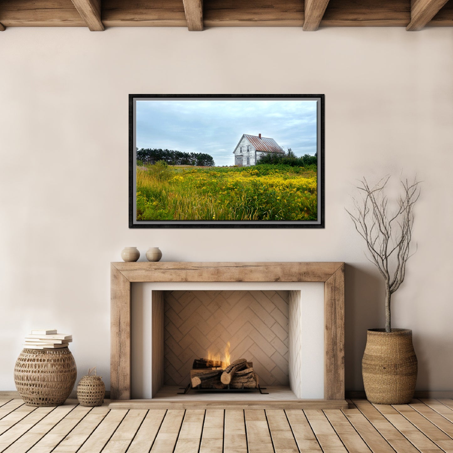 Set in a Field of Yellow-Fine Art Photography-Old, Abandoned Home on Prince Edward Island-Canada