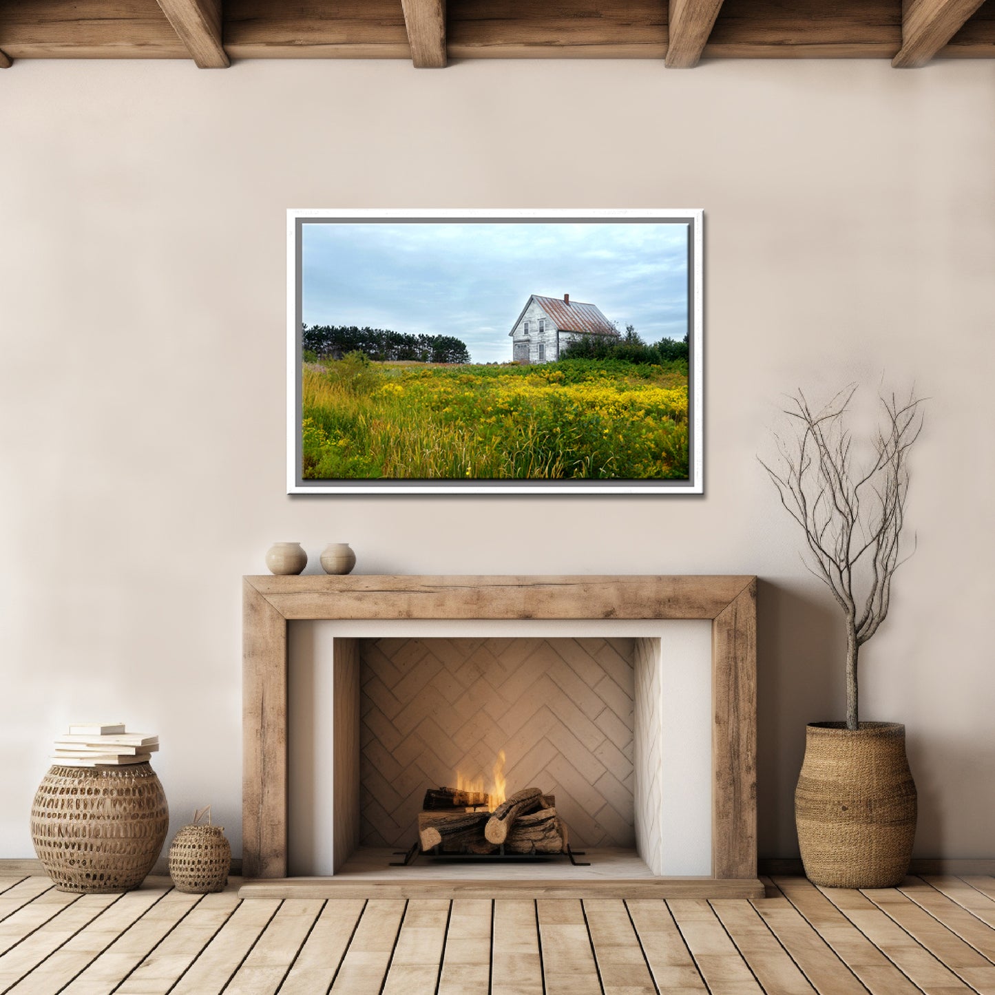 Set in a Field of Yellow-Fine Art Photography-Old, Abandoned Home on Prince Edward Island-Canada