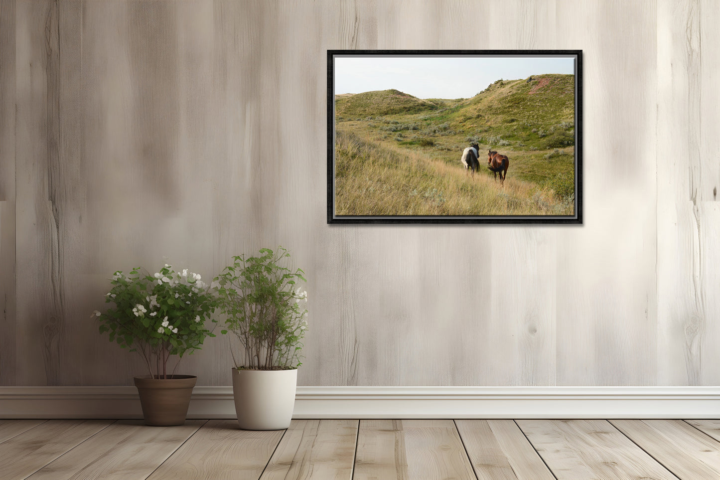 You've Got a Friend in Me-Fine Art Photography-Two Wild Horses Roaming off Together in the Fields of Yellowstone-Wyoming