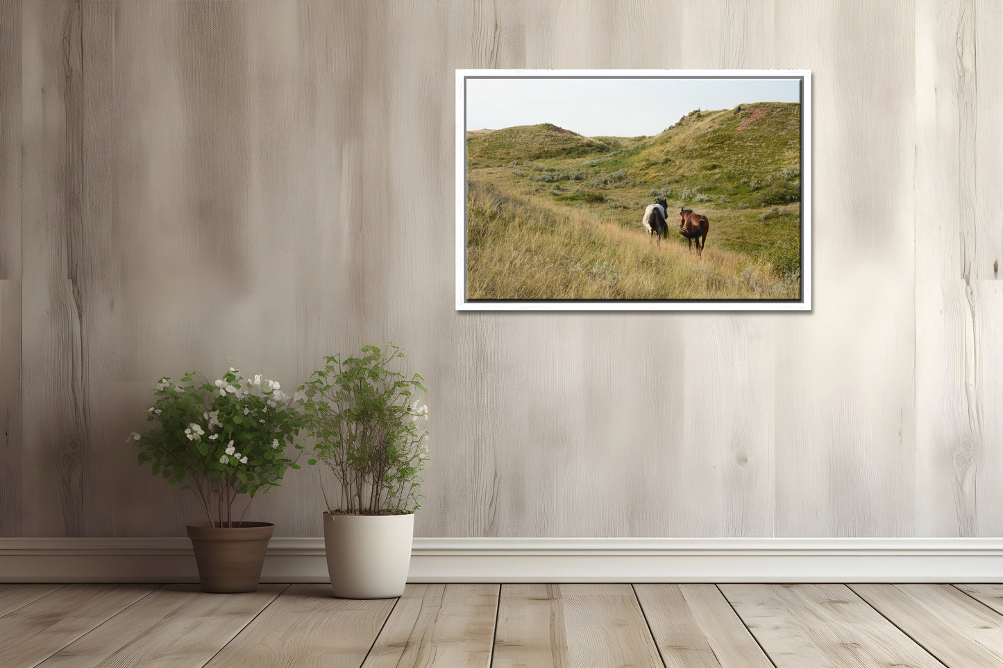 You've Got a Friend in Me-Fine Art Photography-Two Wild Horses Roaming off Together in the Fields of Yellowstone-Wyoming