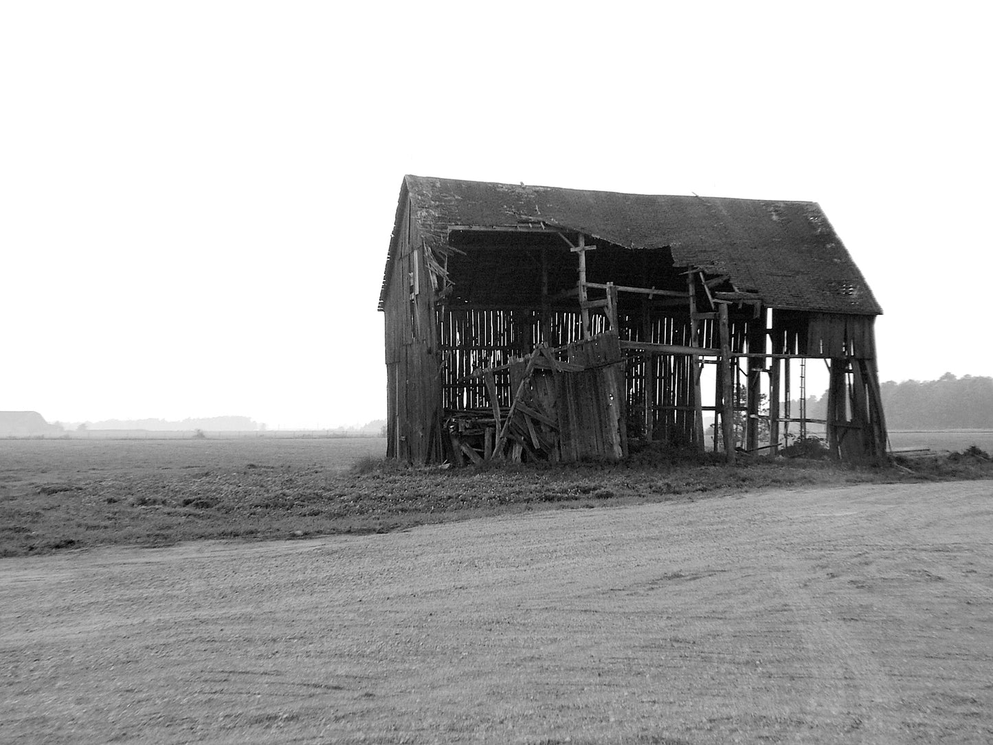 An old broken down barn in Michigan.  Fine Art Photography. Kristen Olivares