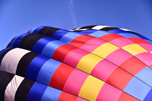 Colors Against the Sky-Hot Air Balloon-Fine Art Photography-Framed Image