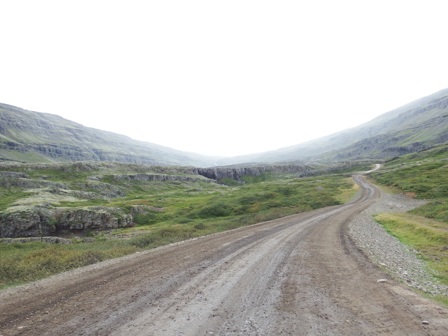 Beautiful, desolate, gravel road in Iceland. Fine Art Photography. Kristen Olivares.