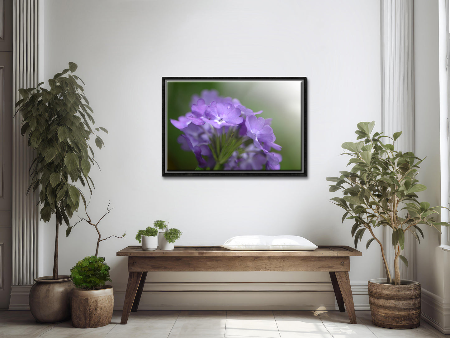 Deep Purple Phlox flower. Stunning macro fine art photography. Framed canvas wall art by Kristen Olivares.