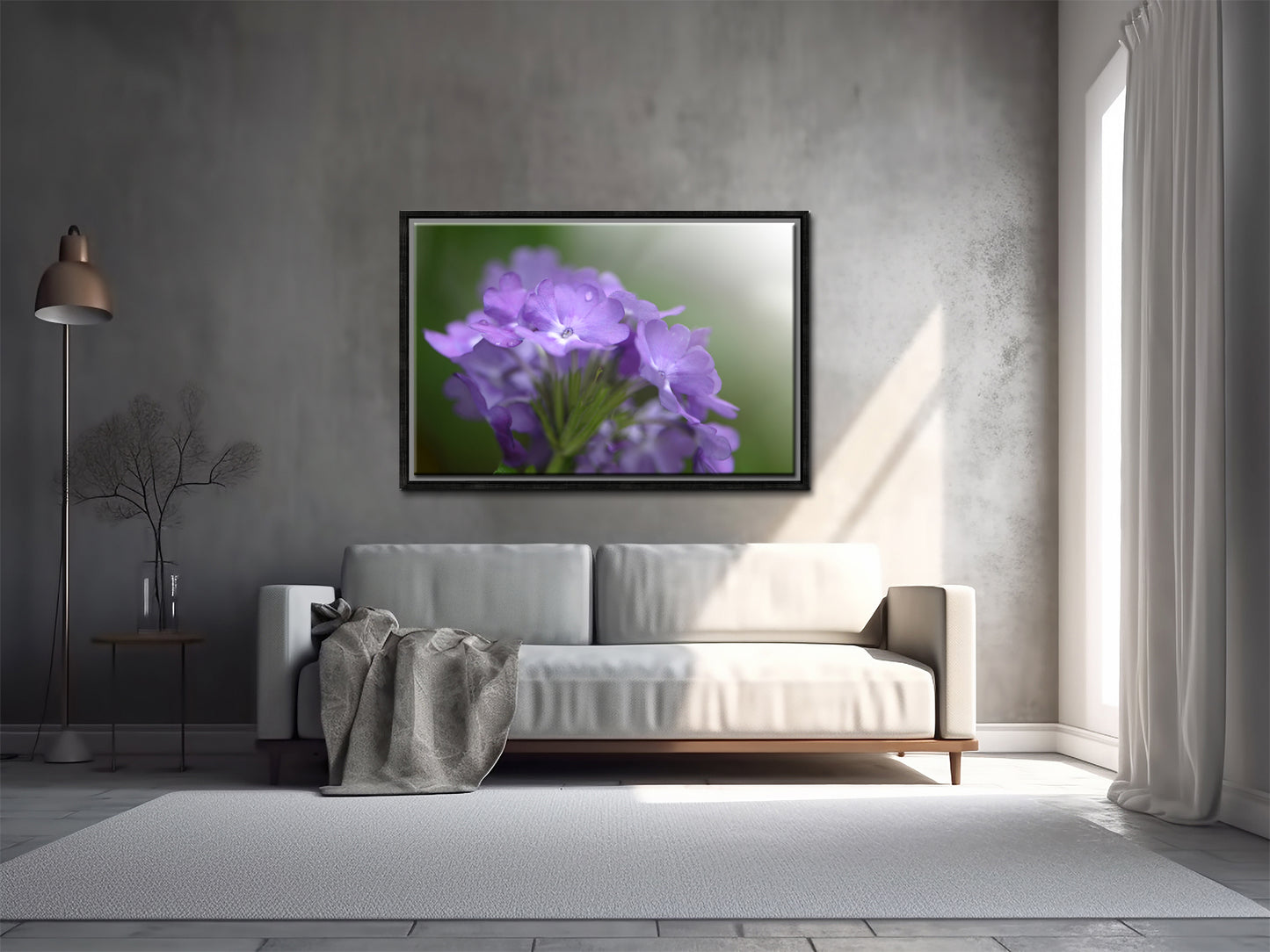 Deep Purple Phlox flower. Stunning macro fine art photography. Framed canvas wall art by Kristen Olivares.
