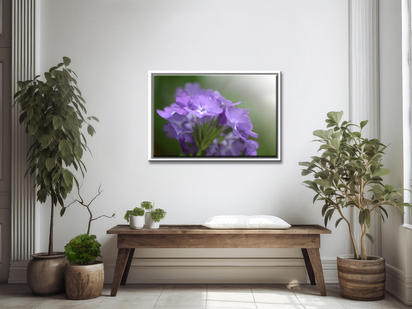 Deep Purple Phlox flower. Stunning macro fine art photography. Framed canvas wall art by Kristen Olivares.