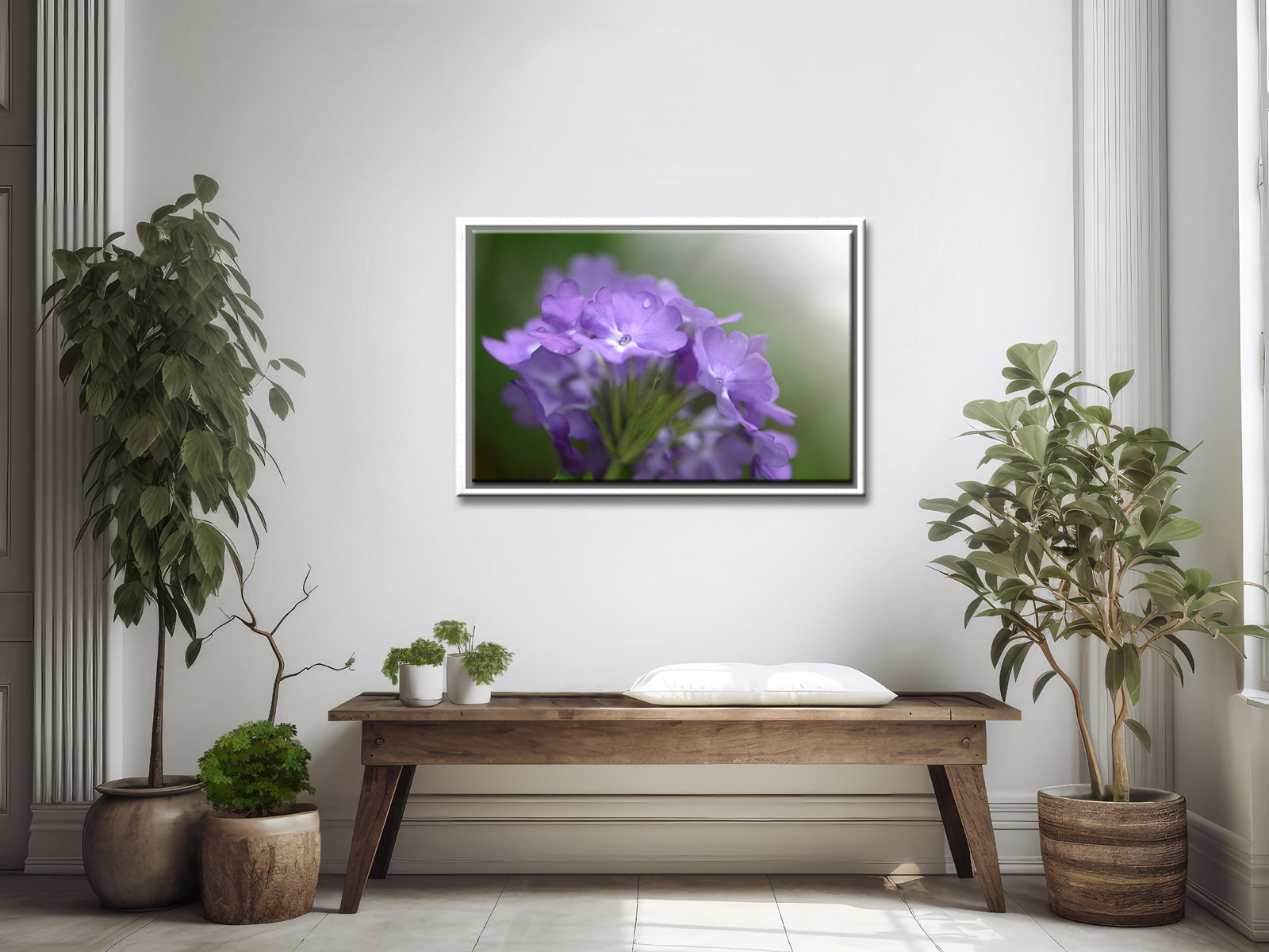 Deep Purple Phlox flower. Stunning macro fine art photography. Framed canvas wall art by Kristen Olivares.