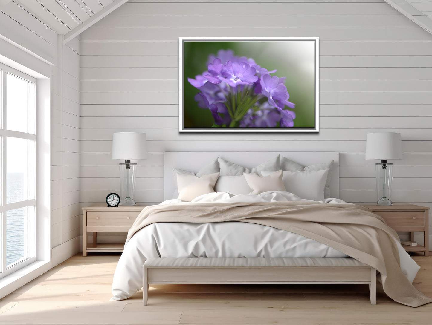 Deep Purple Phlox flower. Stunning macro fine art photography. Framed canvas wall art by Kristen Olivares.
