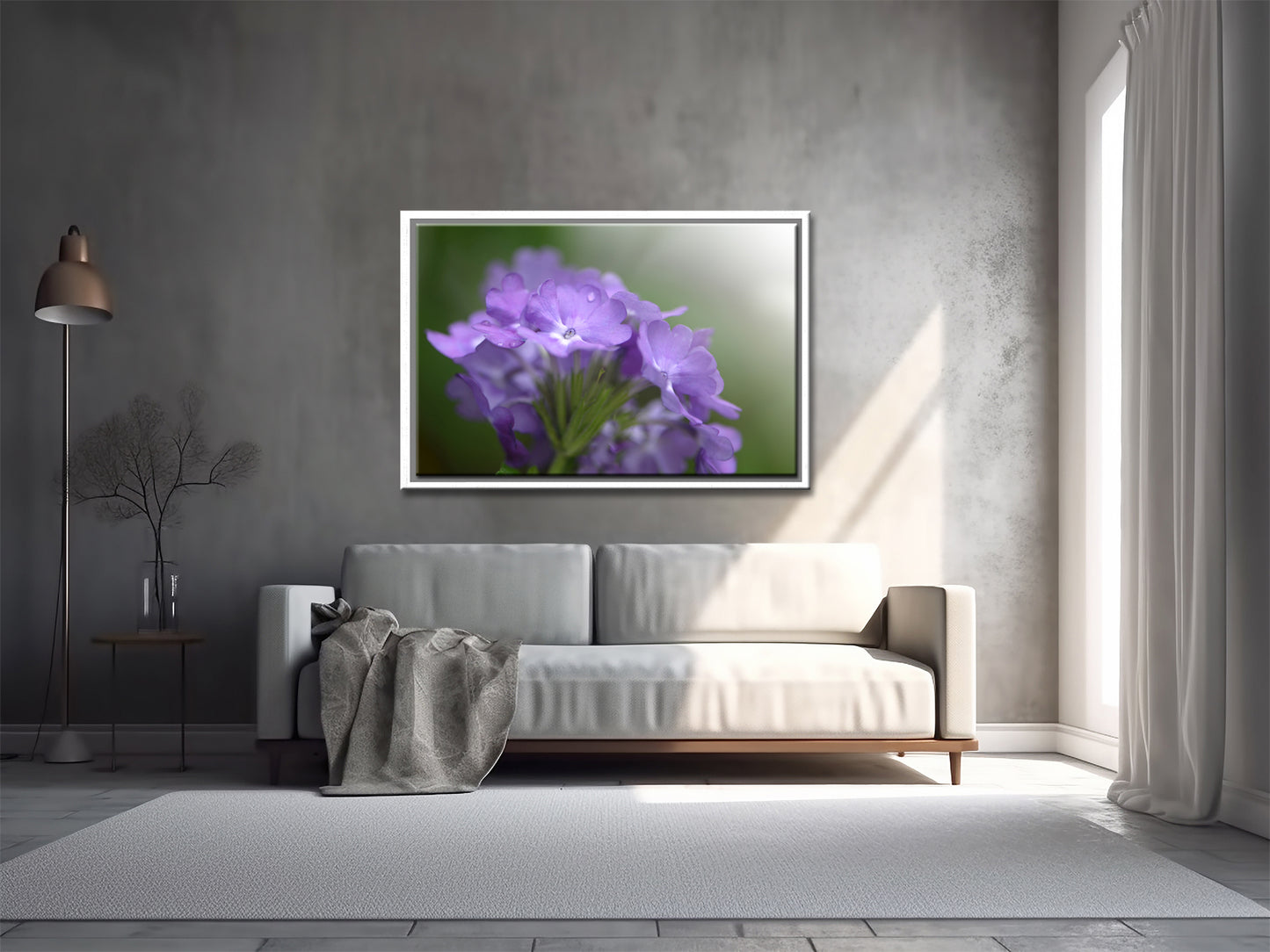 Deep Purple Phlox flower. Stunning macro fine art photography. Framed canvas wall art by Kristen Olivares.