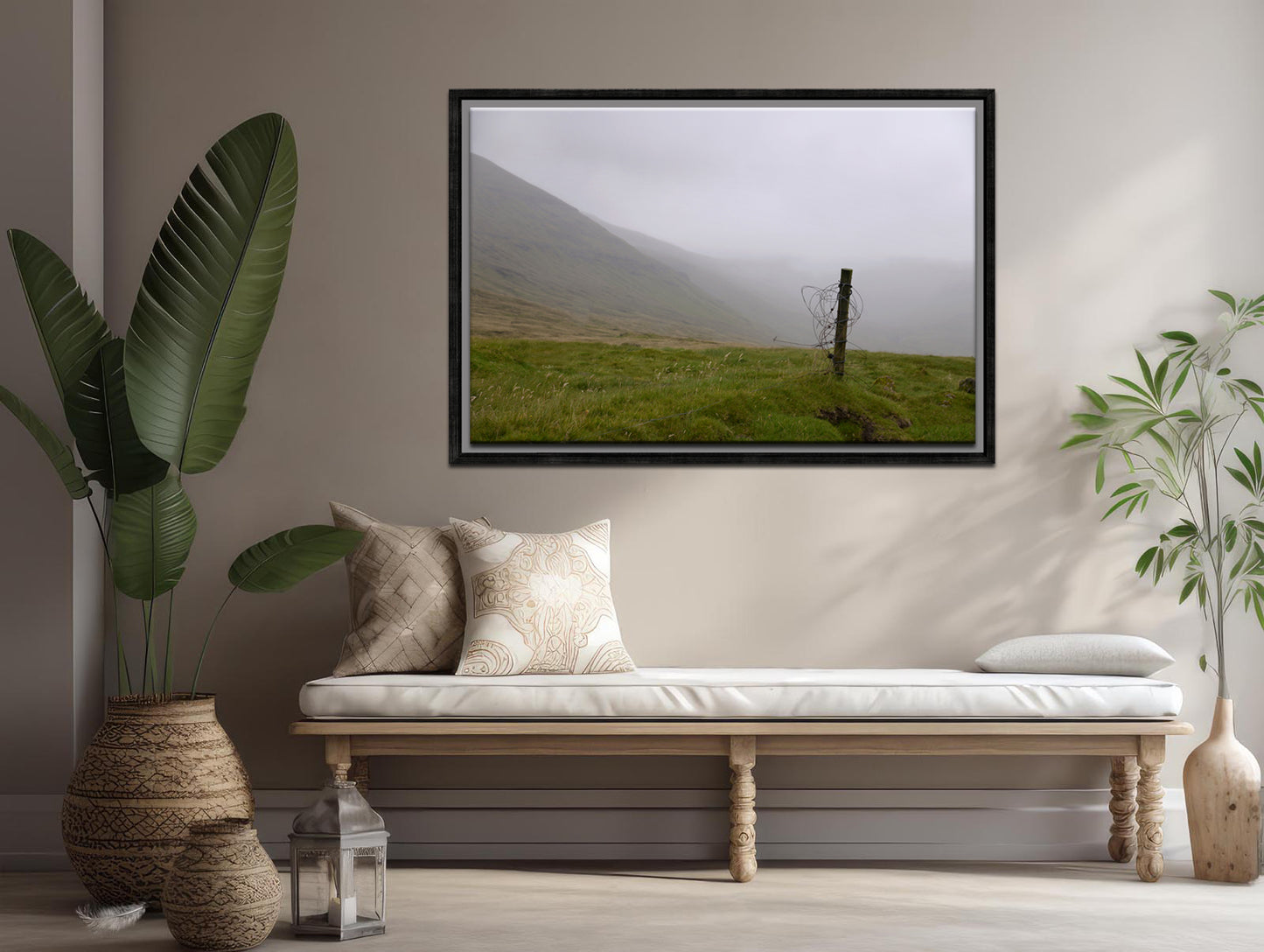 Beautiful remains of an old fence on the desolate land of the Faroe Islands. Ames fine art photography by Kristen Olivares.