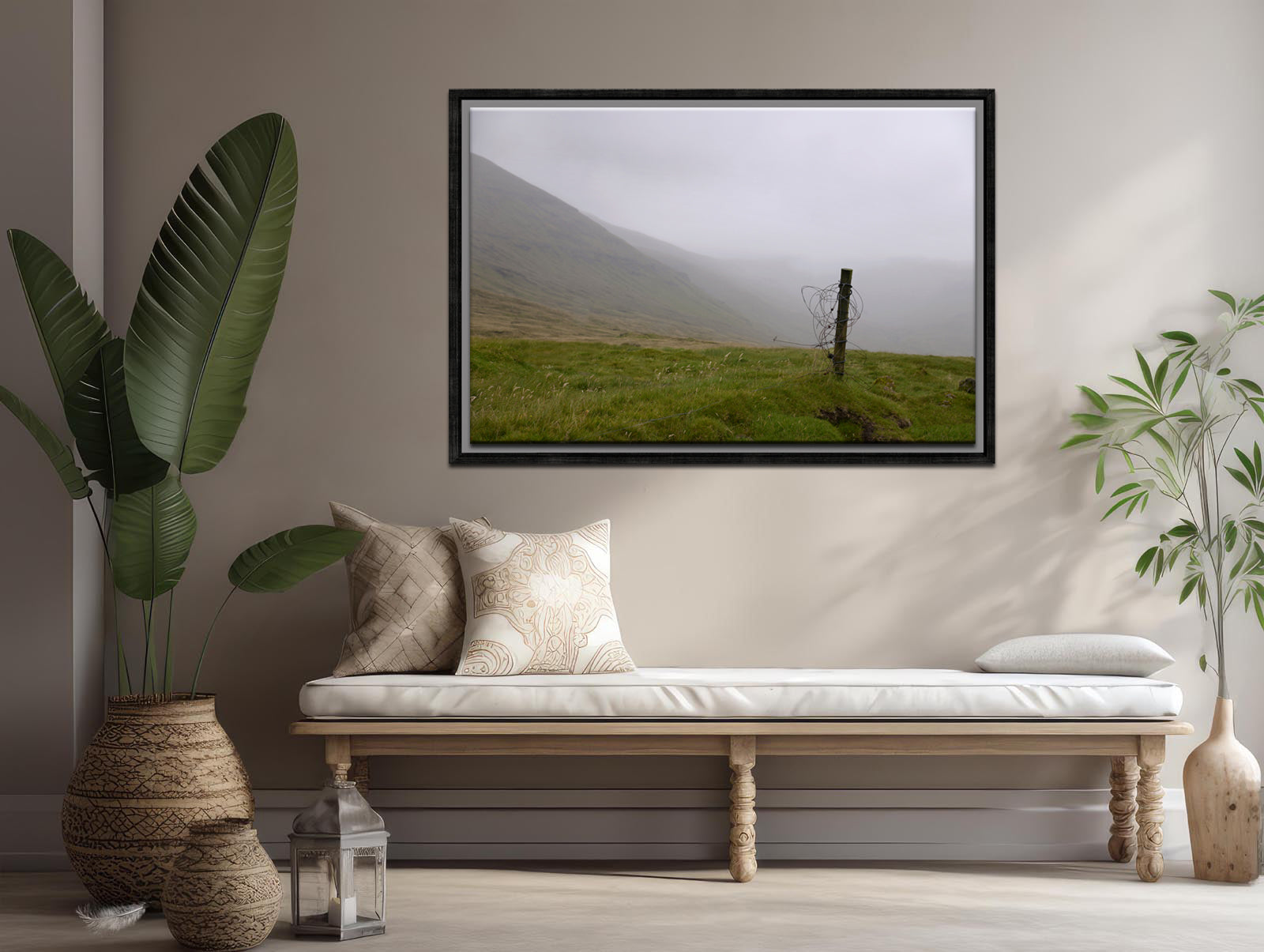 Beautiful remains of an old fence on the desolate land of the Faroe Islands. Ames fine art photography by Kristen Olivares.