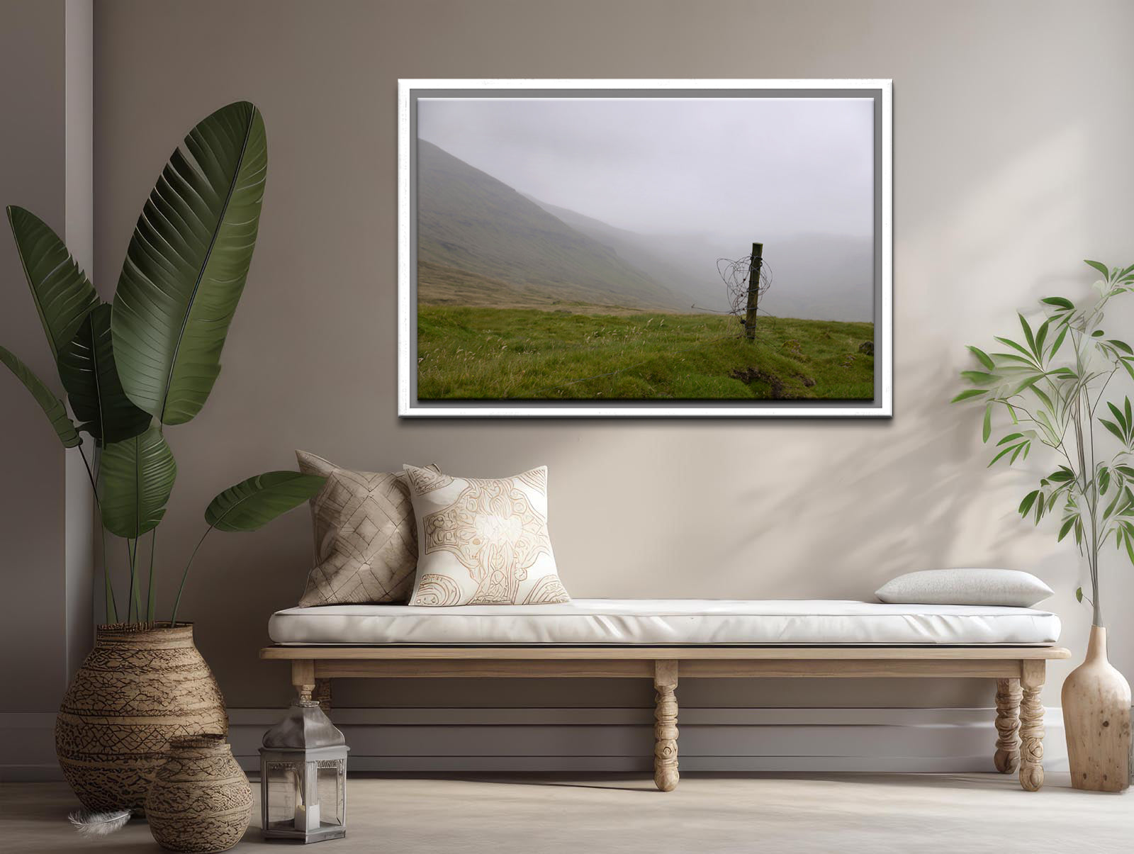 Beautiful remains of an old fence on the desolate land of the Faroe Islands. Ames fine art photography by Kristen Olivares.