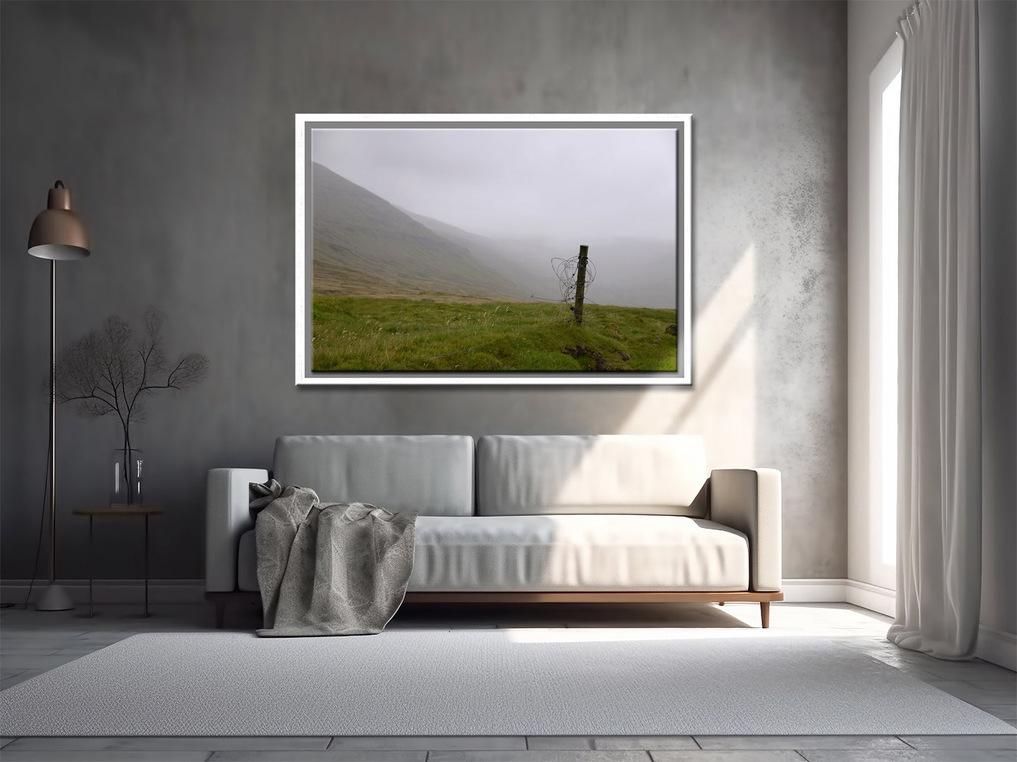 Beautiful remains of an old fence on the desolate land of the Faroe Islands. Ames fine art photography by Kristen Olivares.