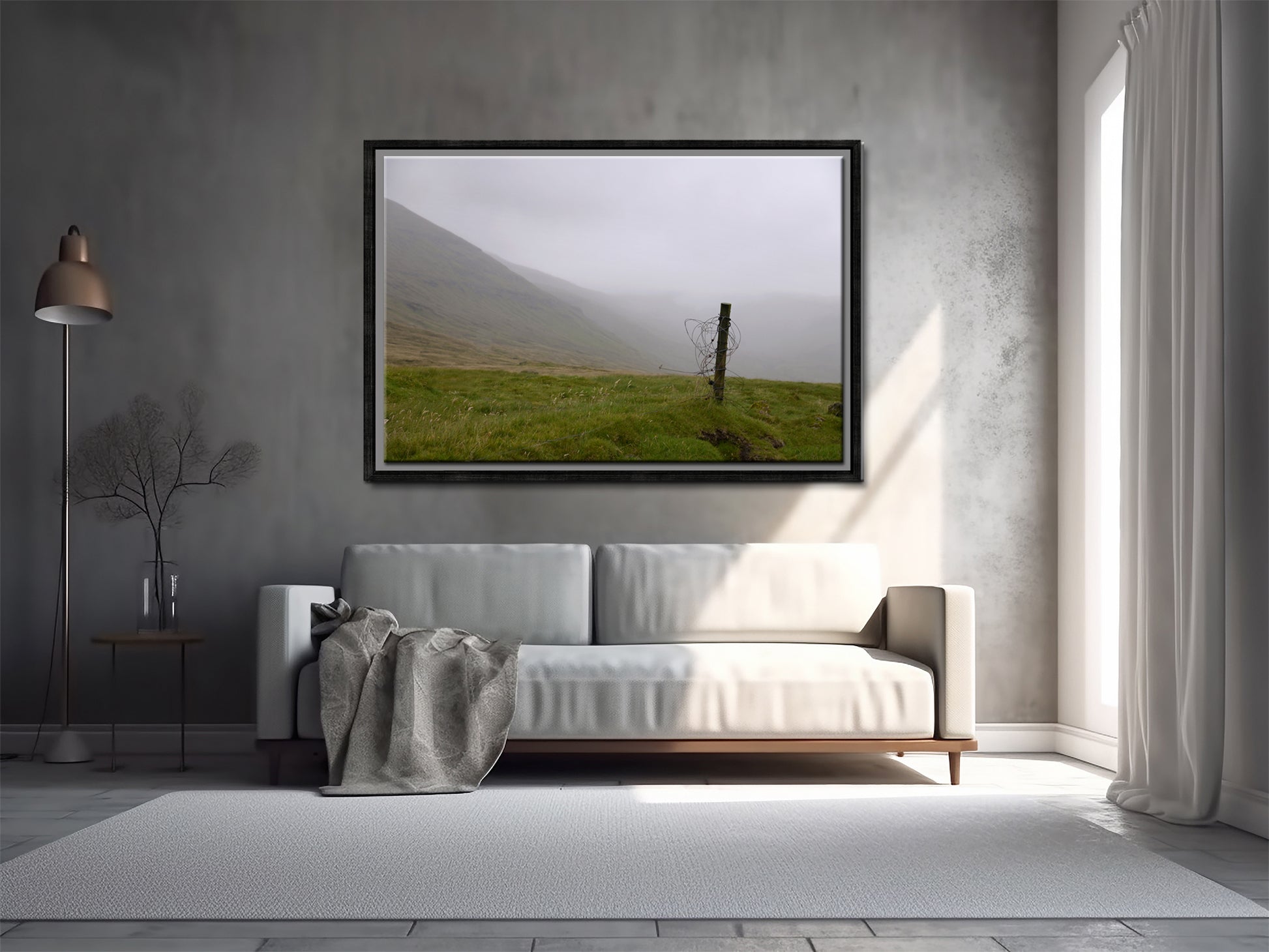 Beautiful remains of an old fence on the desolate land of the Faroe Islands. Ames fine art photography by Kristen Olivares.
