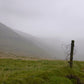 Broken fence on the foggy land of the Faroe Islands.  Fine Art Photography. Kristen Olivares