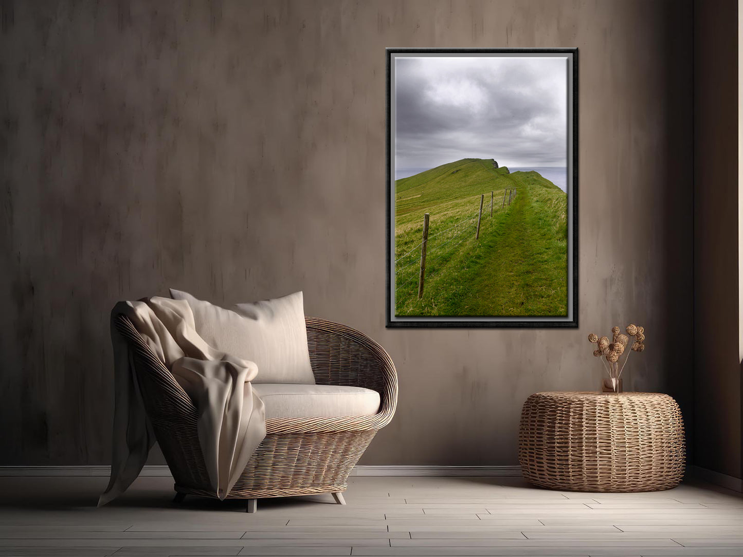 Follow the Fence Till the End-Fine Art Photography-Path on Mykines Island-Faroe Islands
