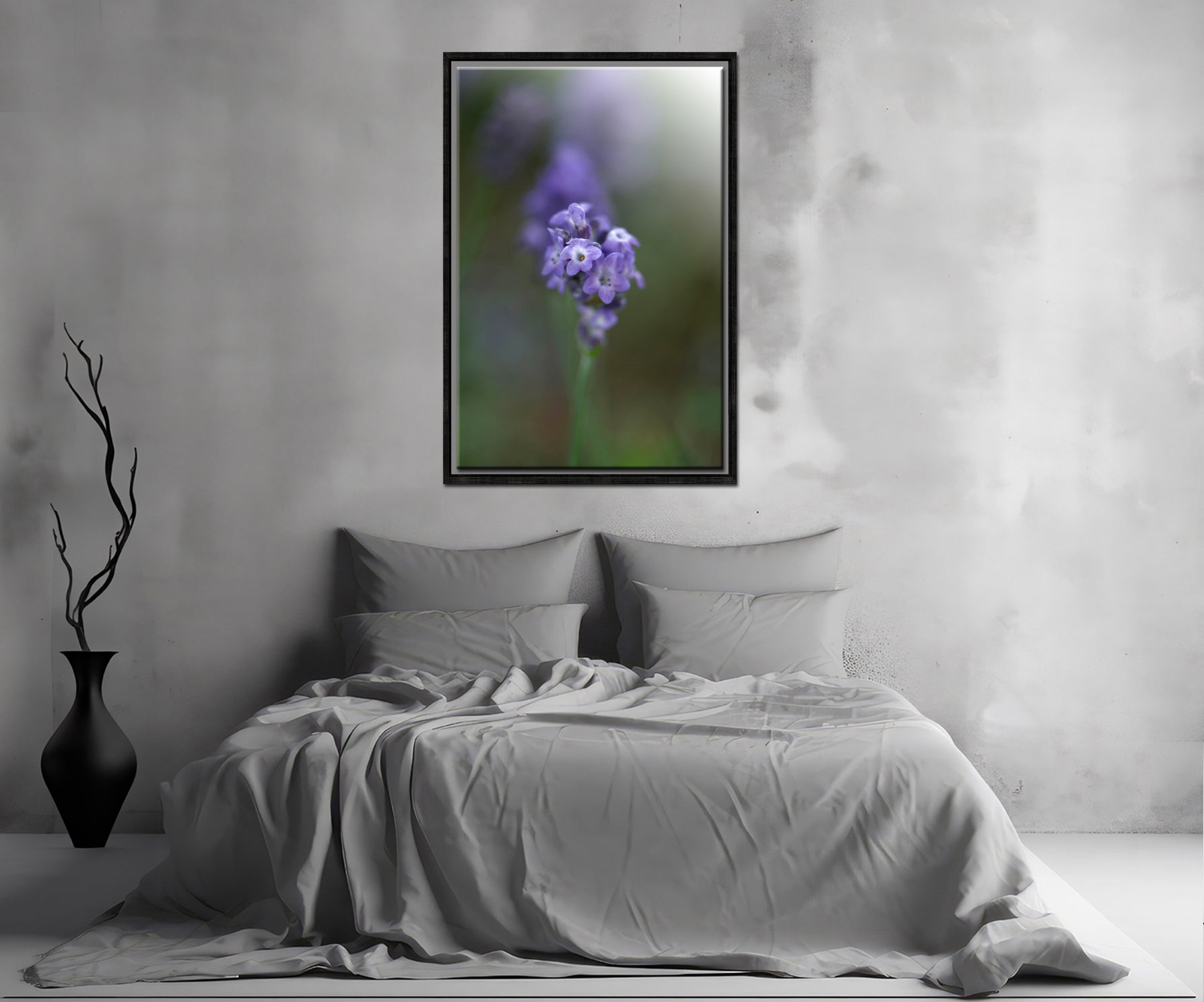 Beautiful purple Heliotrope Flowers.  Fine Art Photography. Framed canvas art by Kristen Olivares
