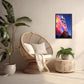 Bright, colorful Hot-air Balloon framed canvas photo by Kristen Olivares