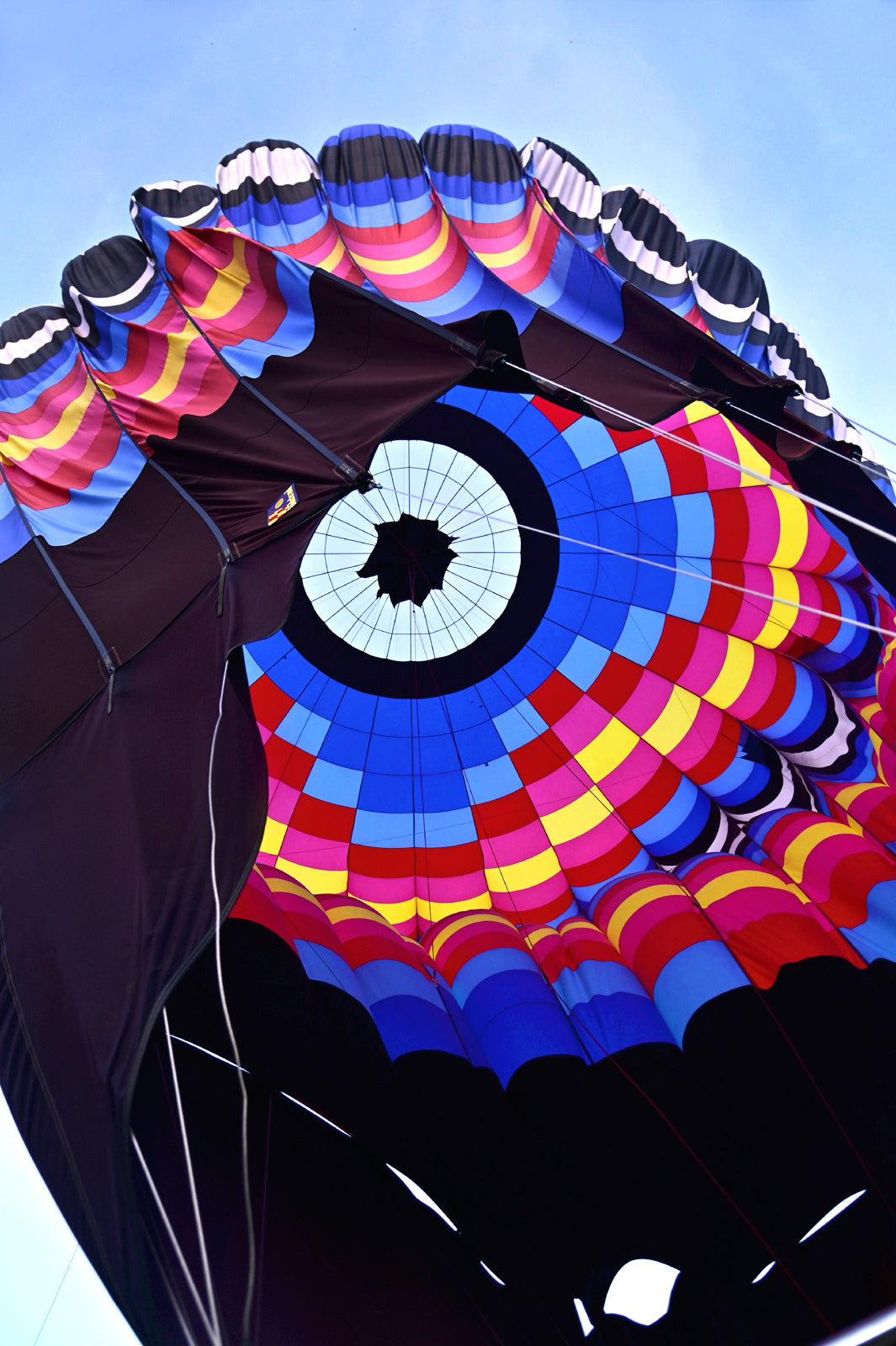 Bright, colorful Hot-air Balloon canvas by Kristen Olivares