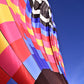 Bright, colorful Hot-air Balloon  
framed canvas photo by Kristen Olivares