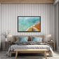 Beautiful, colorful, hot springs in Yellowstone. Framed Canvas wall art. Fine art photography by Kristen Olivares.