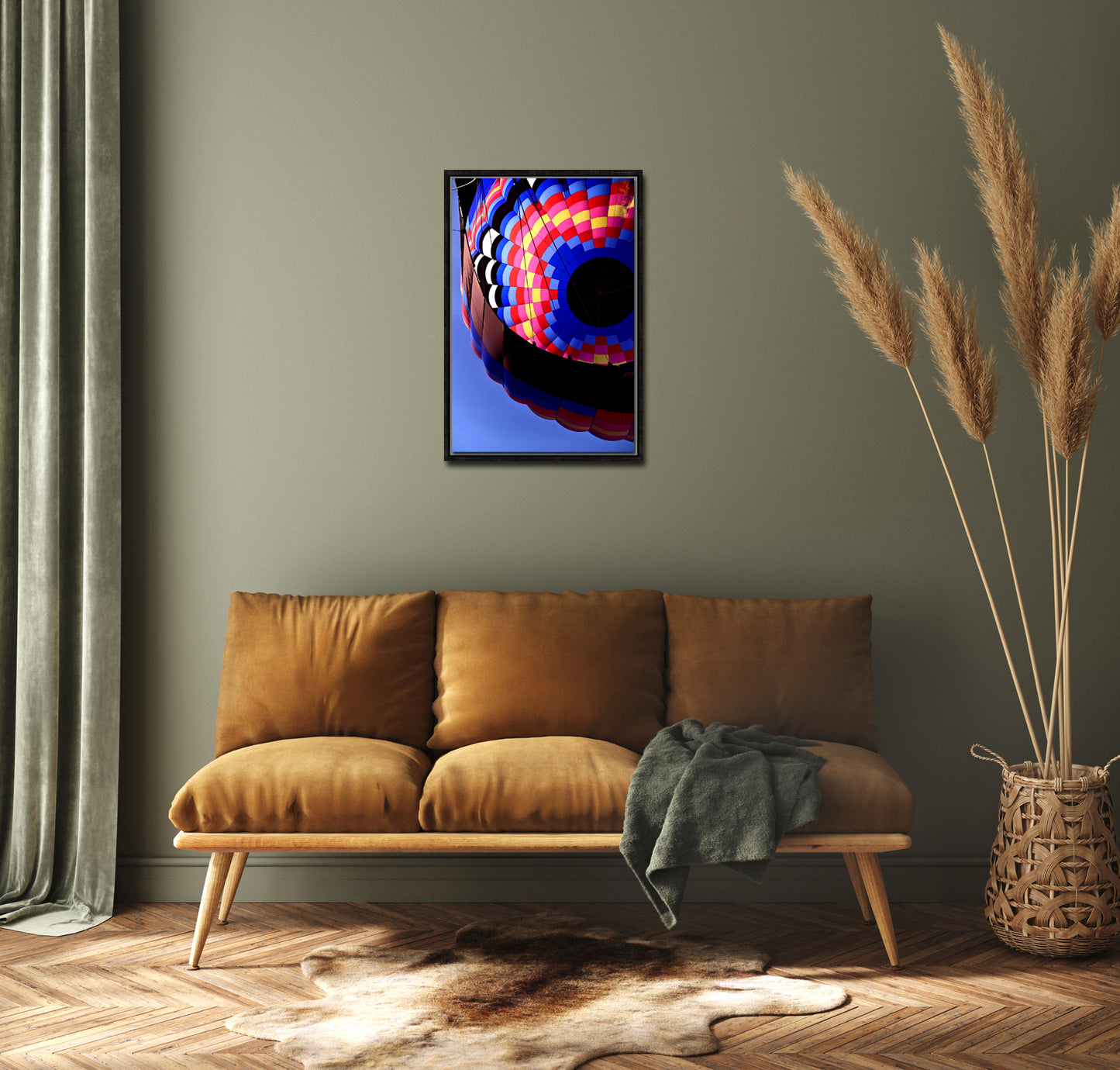 Bright bold and beautiful, colorful hot air ballon fine art photography by Kristen Olivares