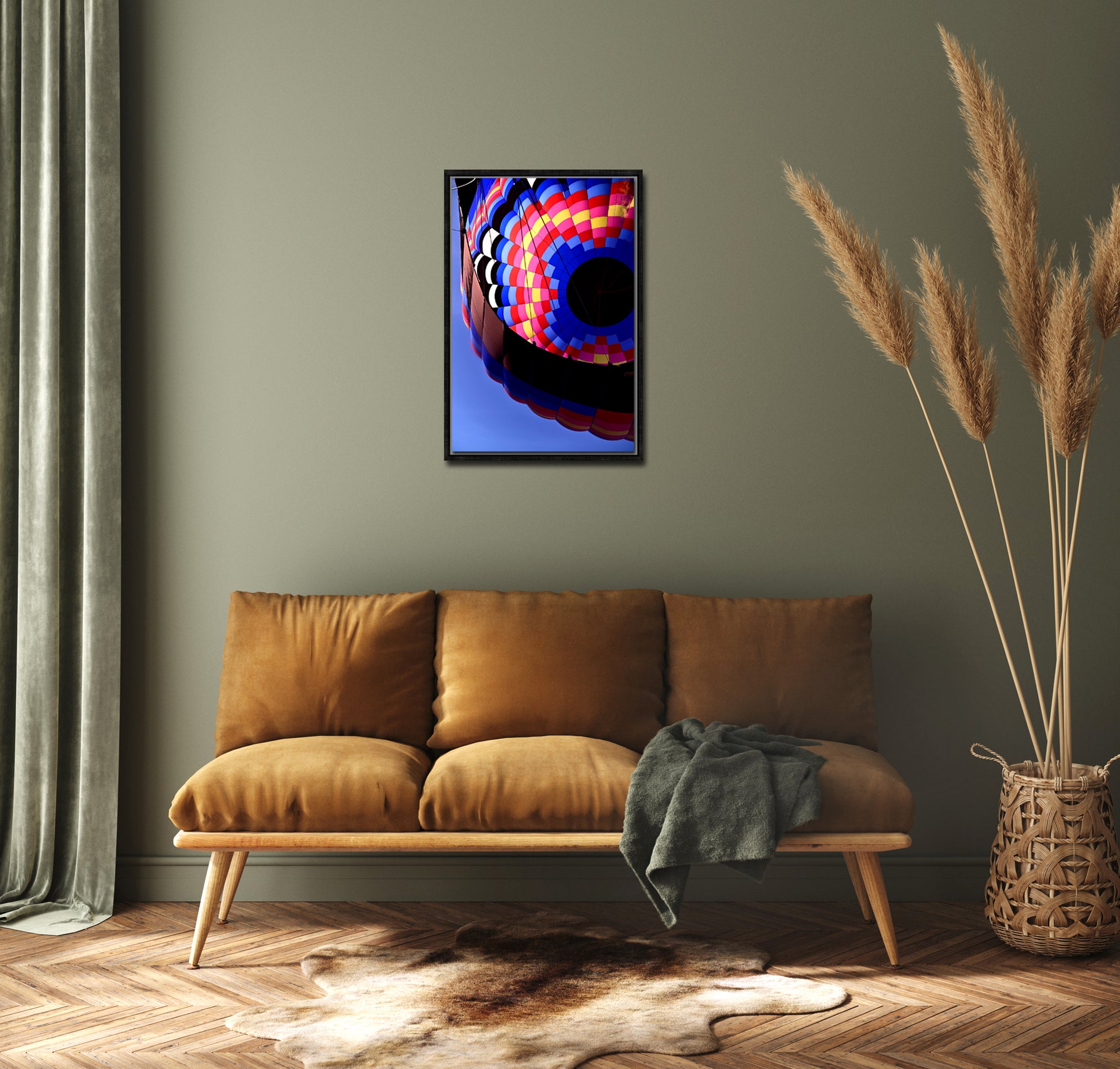 Bright bold and beautiful, colorful hot air ballon fine art photography by Kristen Olivares