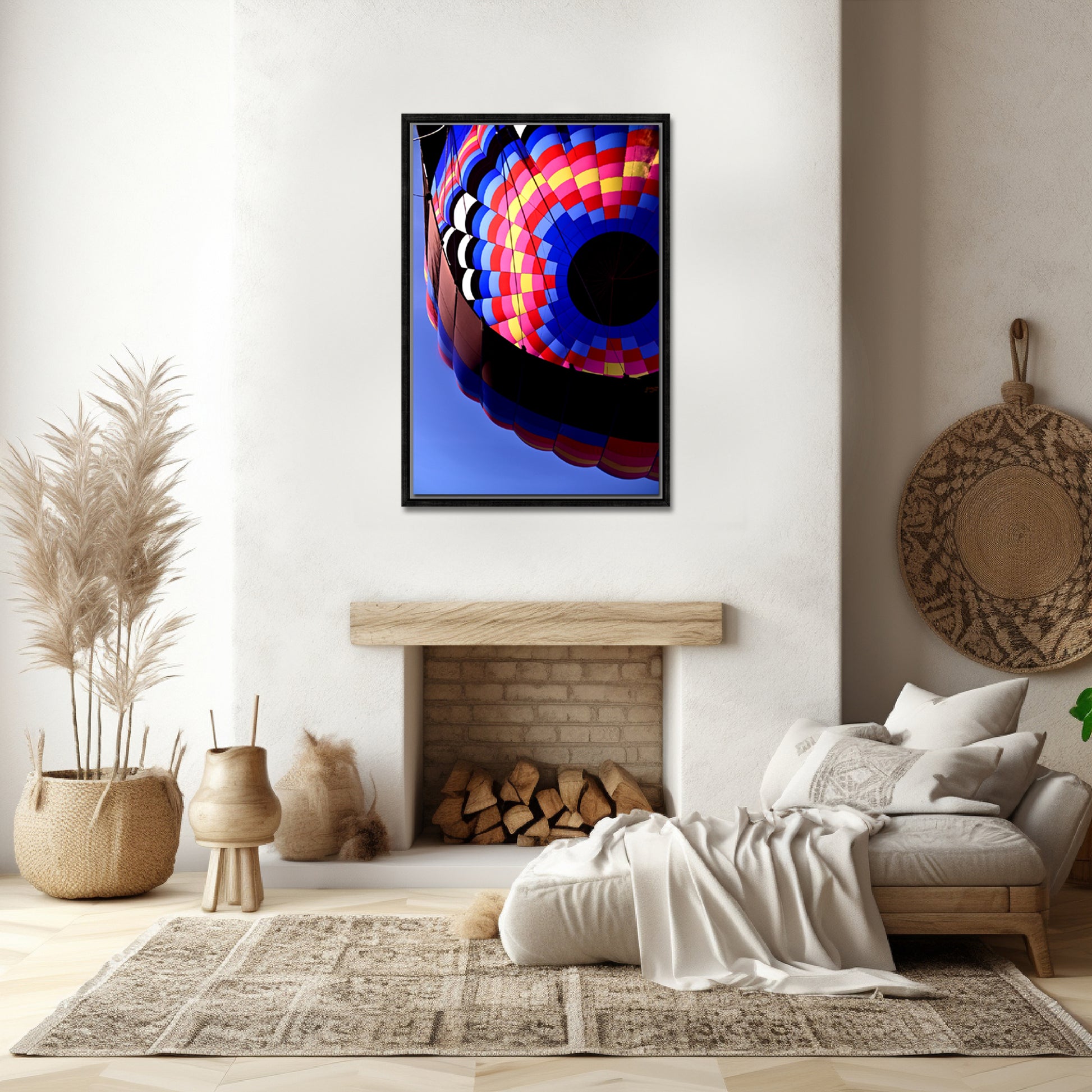 Bright bold and beautiful, colorful hot air ballon fine art photography by Kristen Olivares