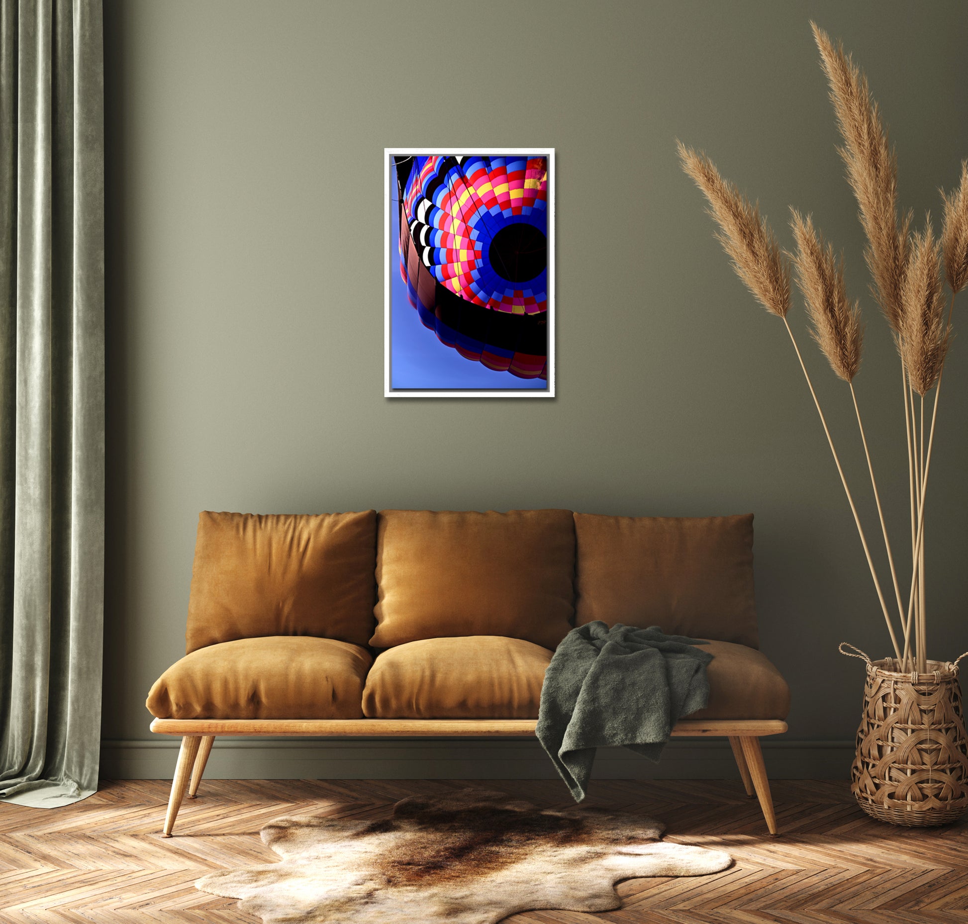 Bright bold and beautiful, colorful hot air ballon fine art photography by Kristen Olivares