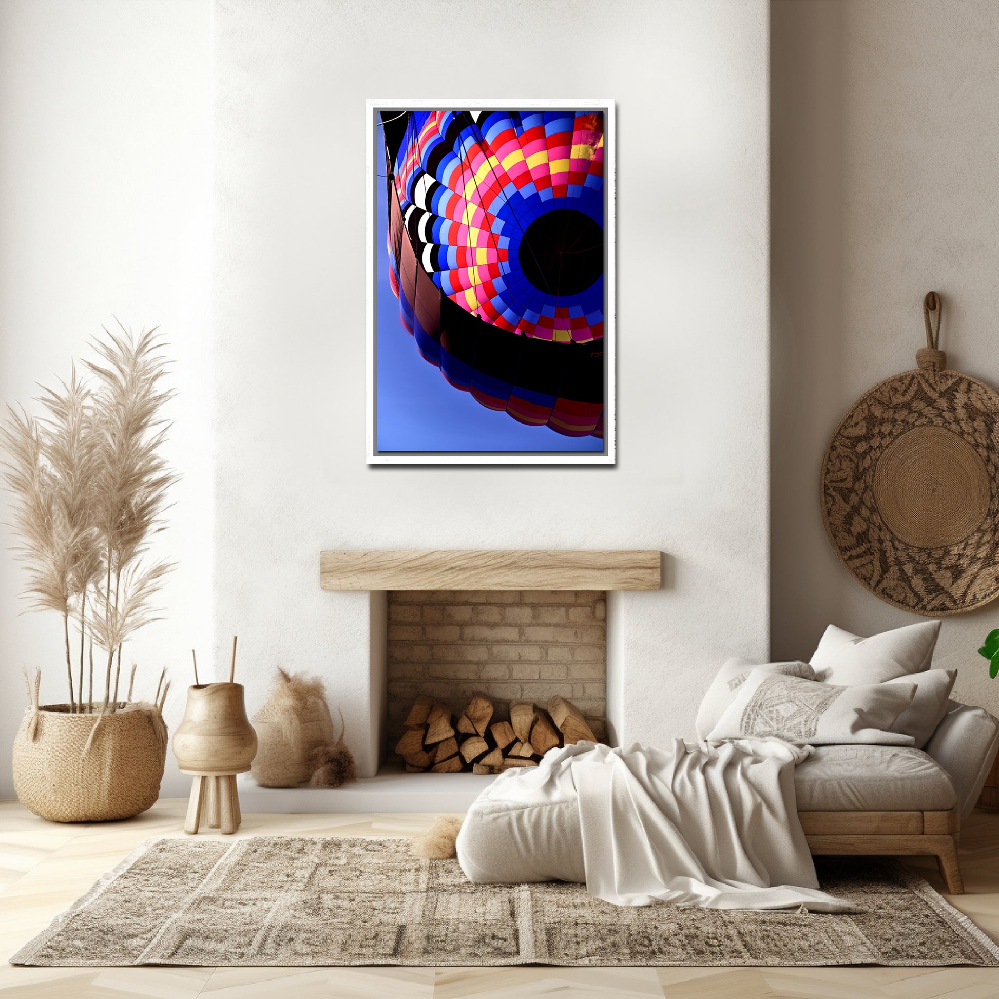 Bright bold and beautiful, colorful hot air ballon fine art photography by Kristen Olivares