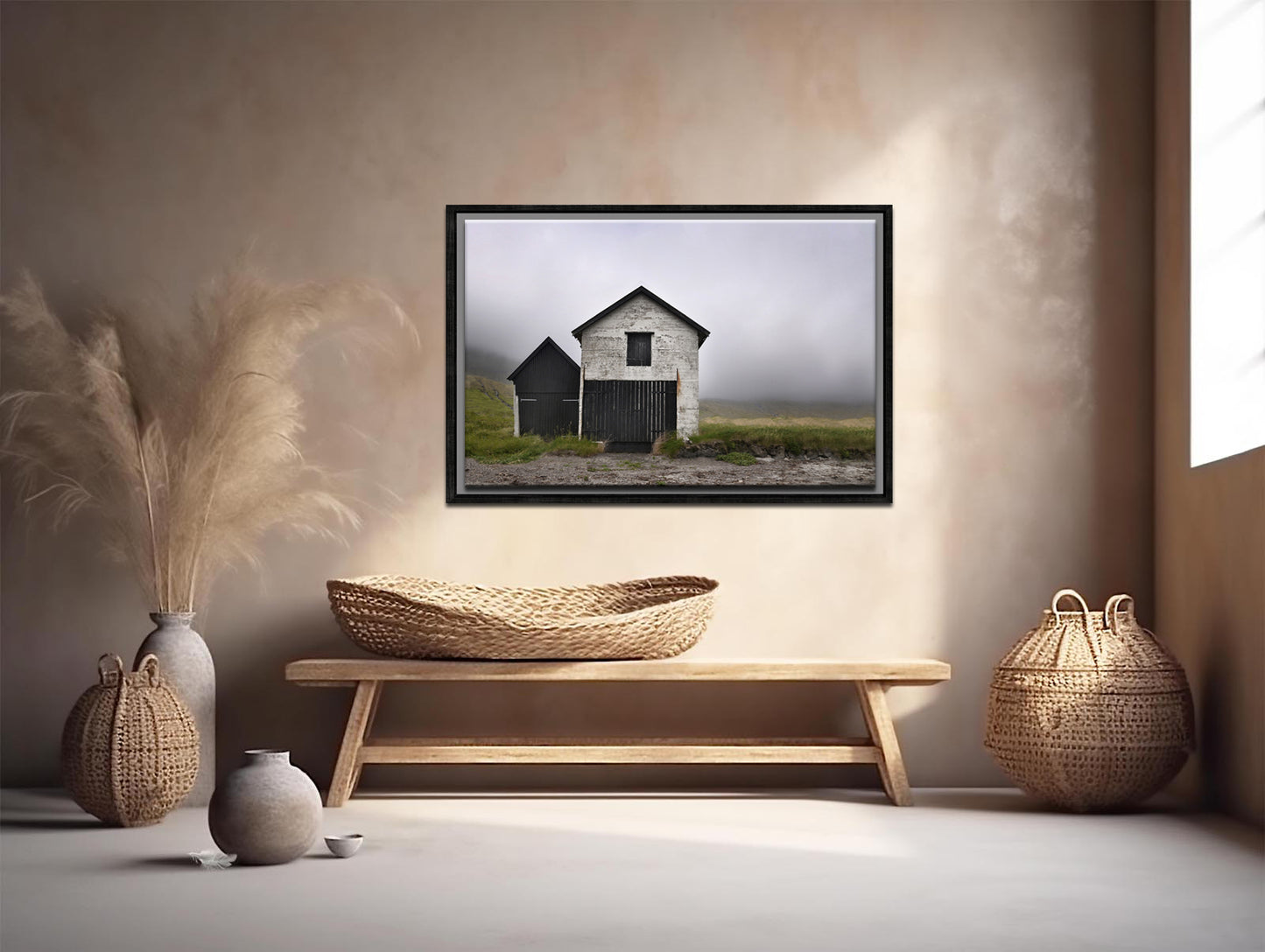 In the Harbor-Fine Art Photography-Old Stone Boat House on the Coast of the Faroe Islands