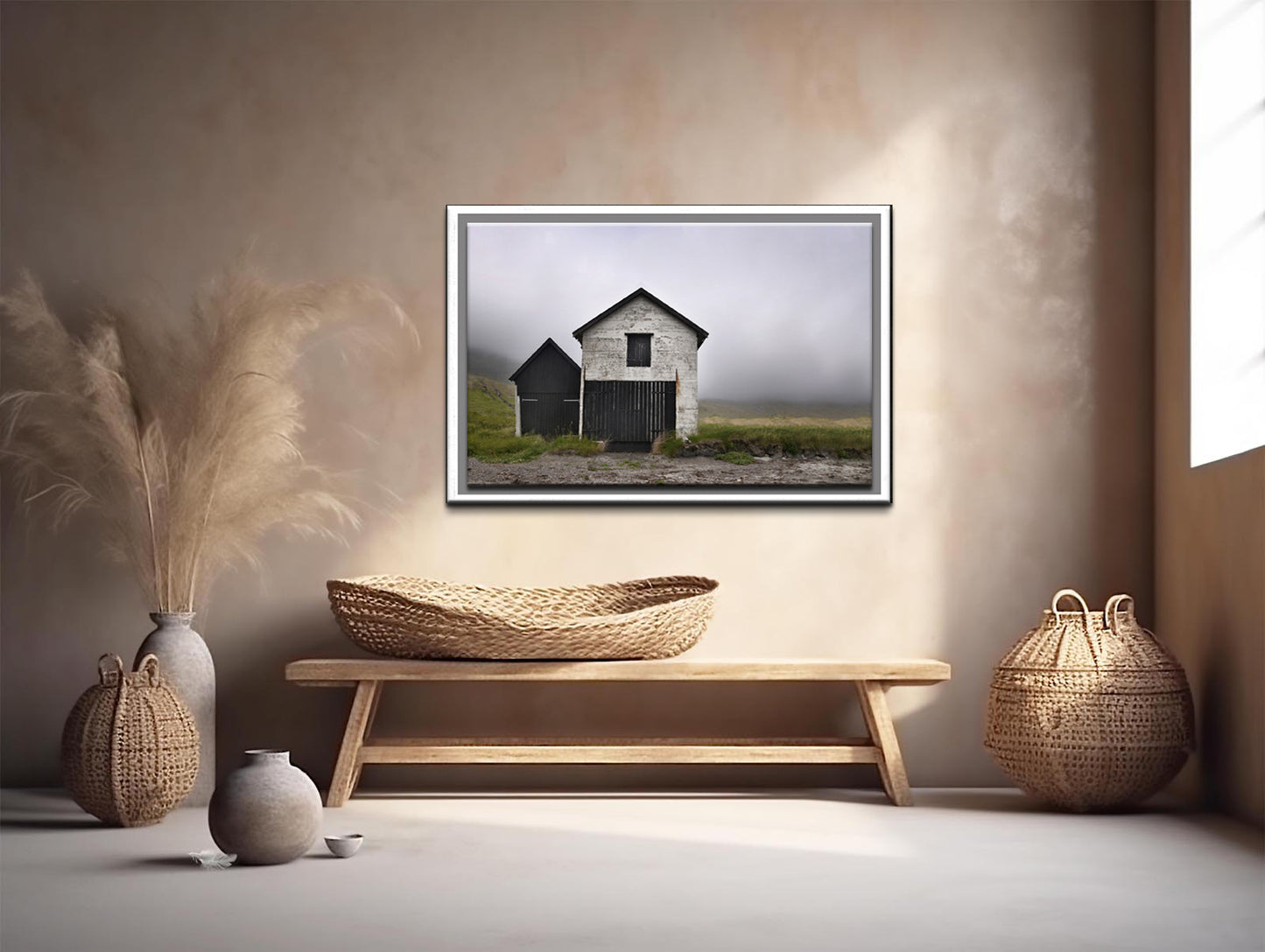 In the Harbor-Fine Art Photography-Old Stone Boat House on the Coast of the Faroe Islands