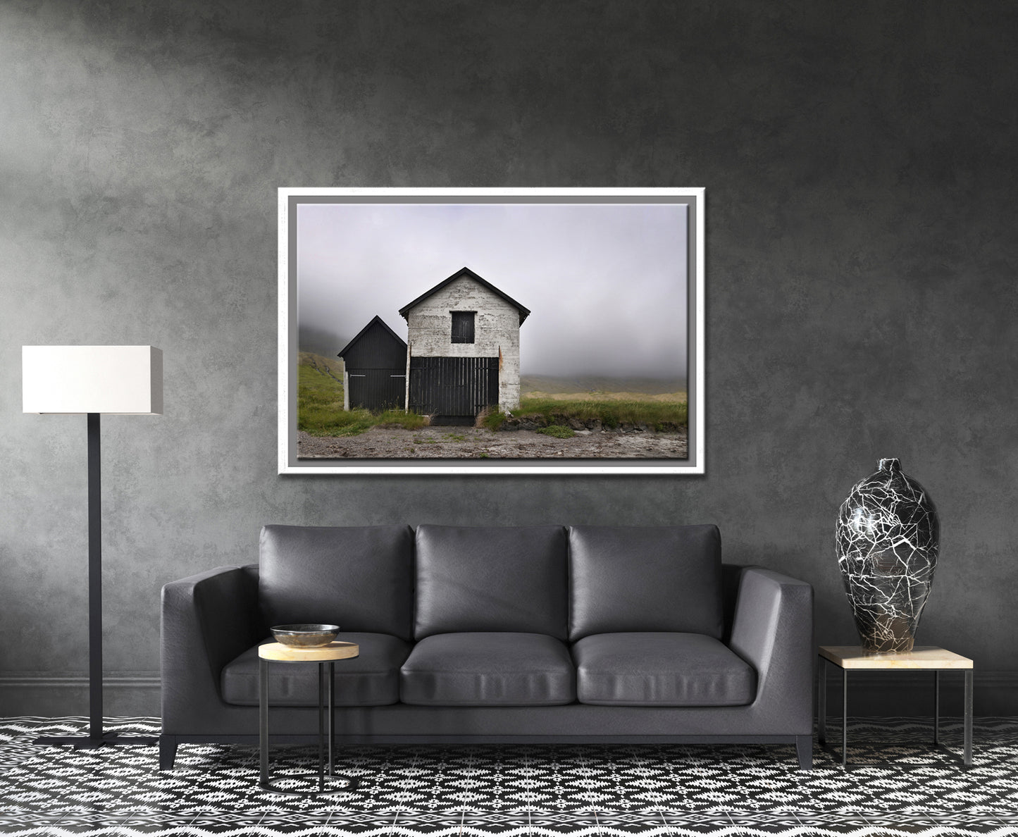 In the Harbor-Fine Art Photography-Old Stone Boat House on the Coast of the Faroe Islands