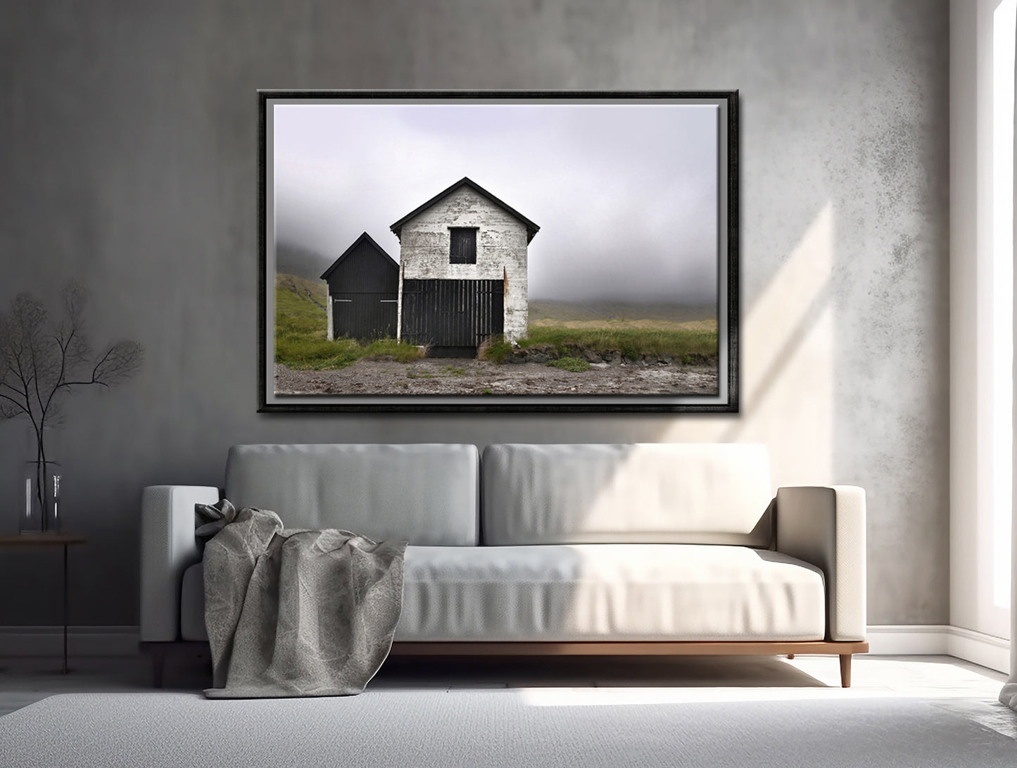 In the Harbor-Fine Art Photography-Old Stone Boat House on the Coast of the Faroe Islands