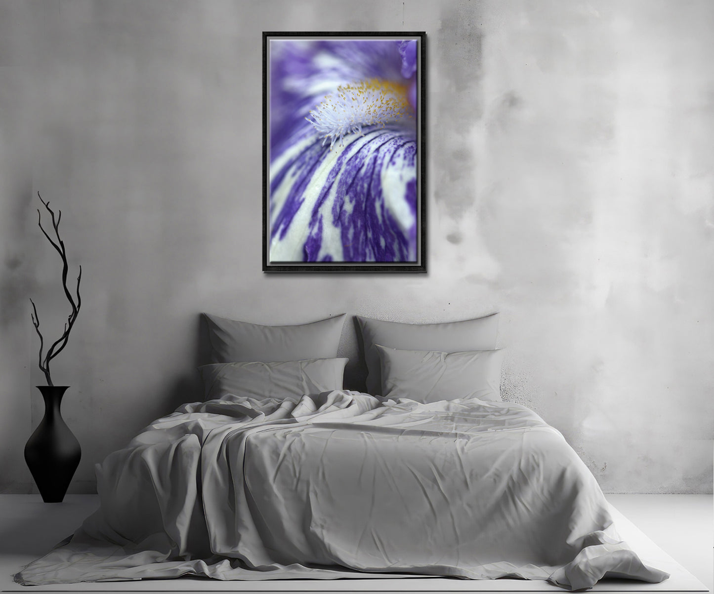 A beautiful look inside the Iris flower. Macro fine art photography. Canvas Wall Art by Kristen Olivares
