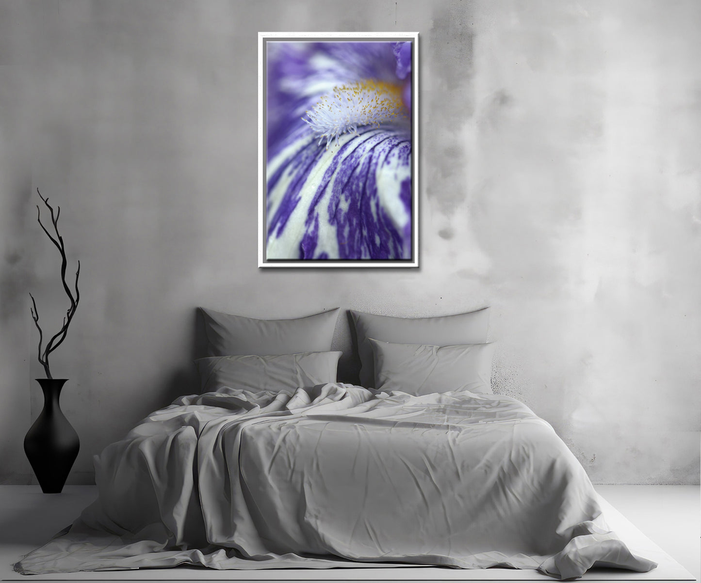 A beautiful look inside the Iris flower. Macro fine art photography. Canvas Wall Art by Kristen Olivares.