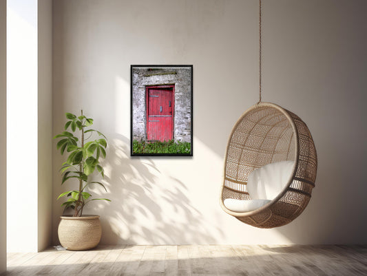 An Irish Red Door-Framed Fine Art Photography