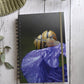 Bright yellow snail on a purple Iris flower. Durable hardcover journal-200 lined pages- photo by Kristen Olivares