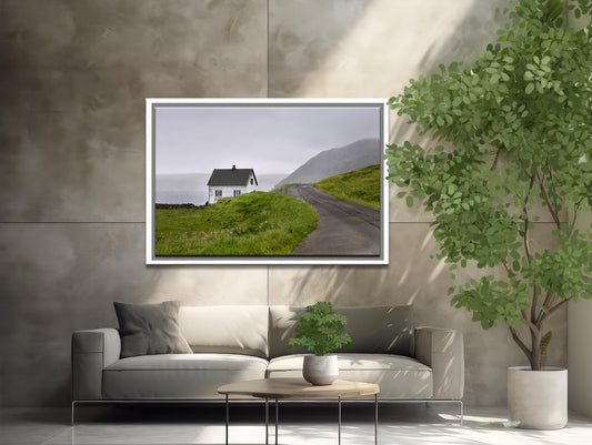 Just up Over the Hill-Fine Art Photography-Old, Desolate Home on the Coast of the Faroe Islands