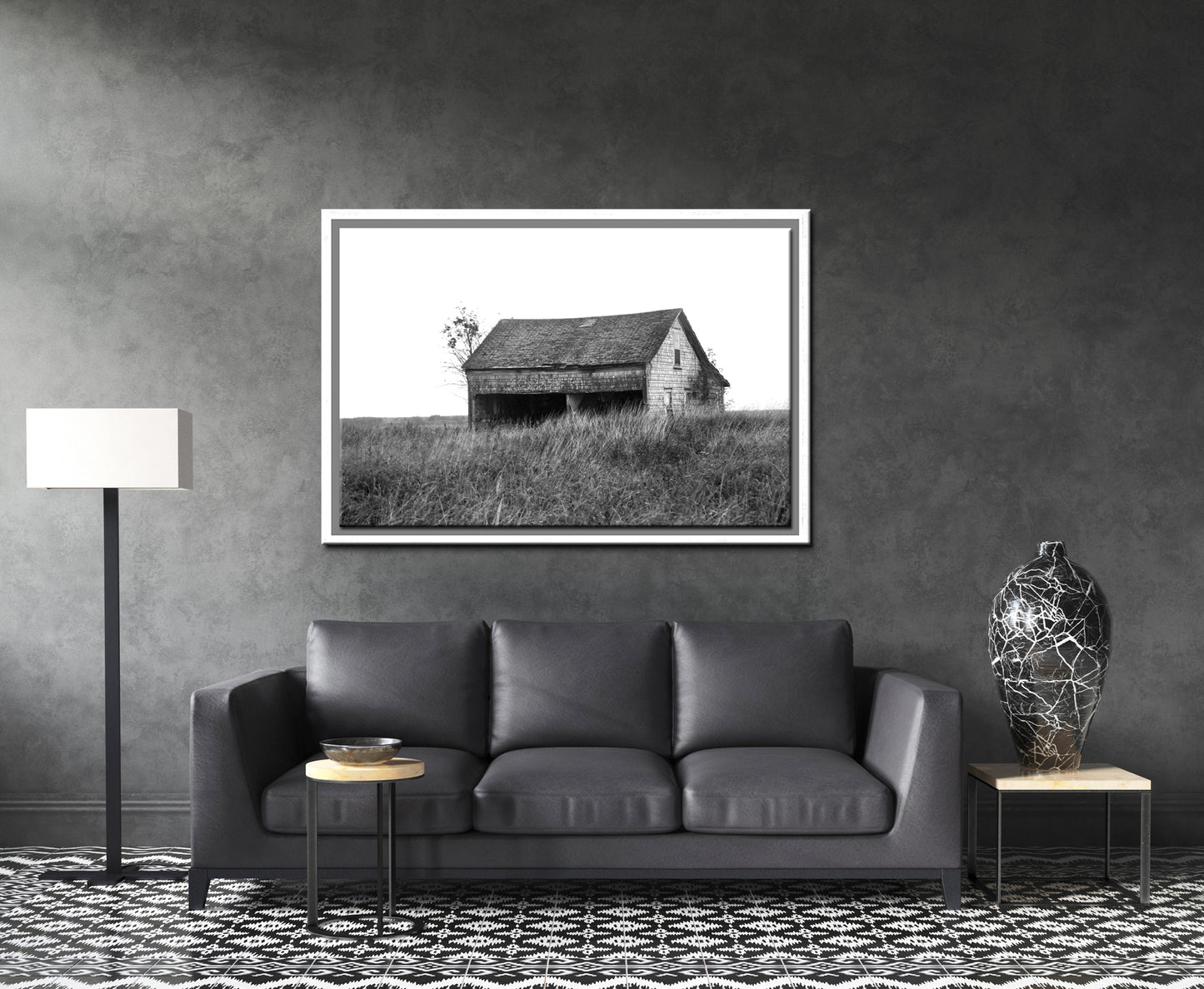 Lost in Nova Scotia-Fine Art Photography-Old, Abandoned Barn in Canada-Black and White