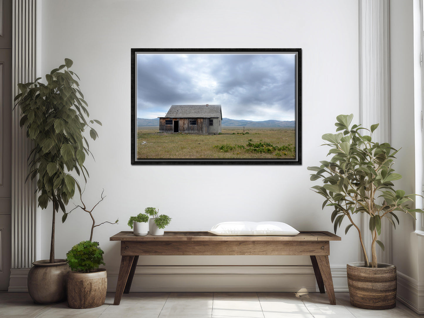 An old barn in the Grand Tetons-John Moulton Barn-Framed Canvas Wall Art-Fine Art Photography by Kristen Olivares.