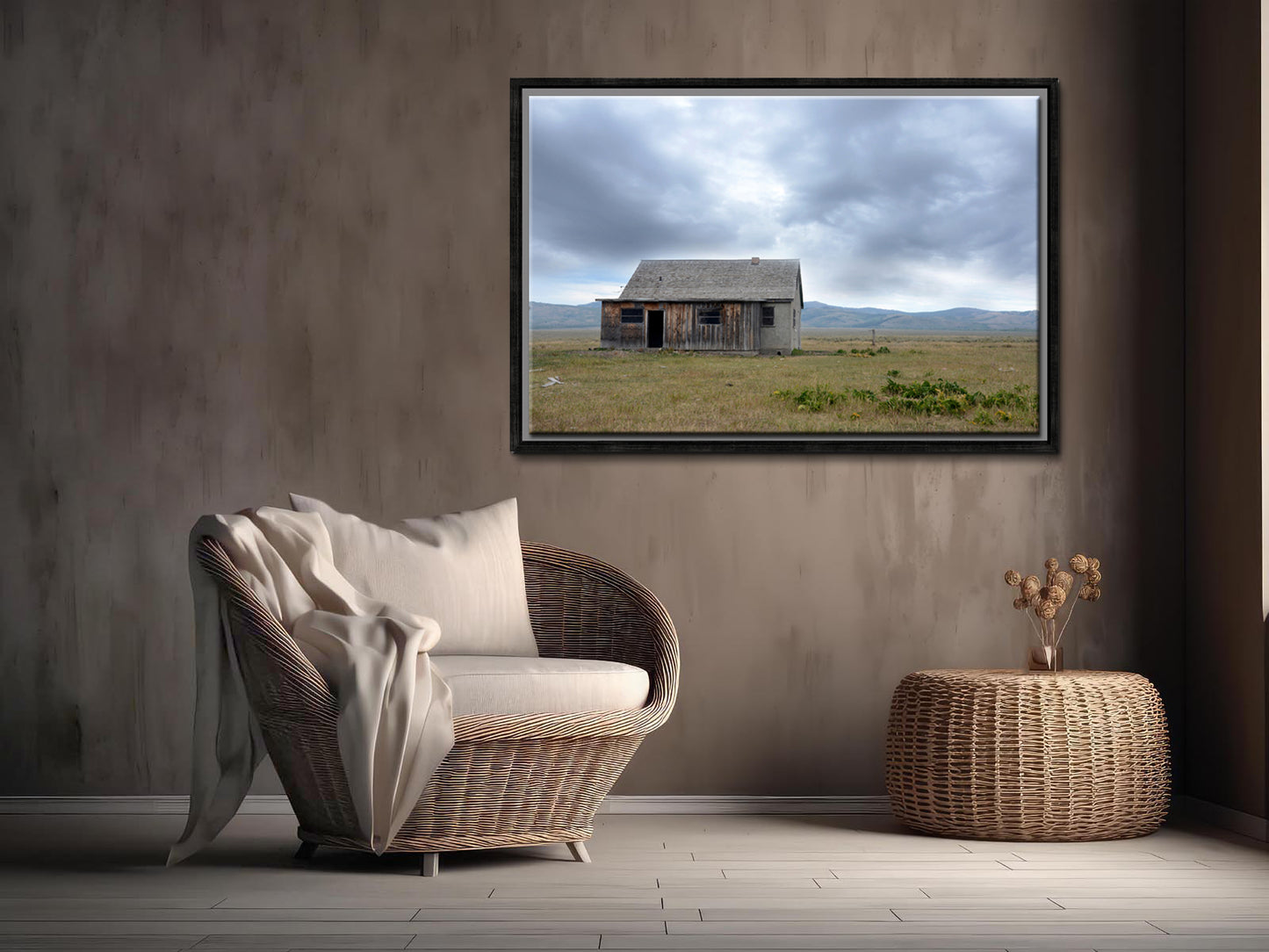 An old barn in the Grand Tetons-John Moulton Barn-Framed Canvas Wall Art-Fine Art Photography by Kristen Olivares.