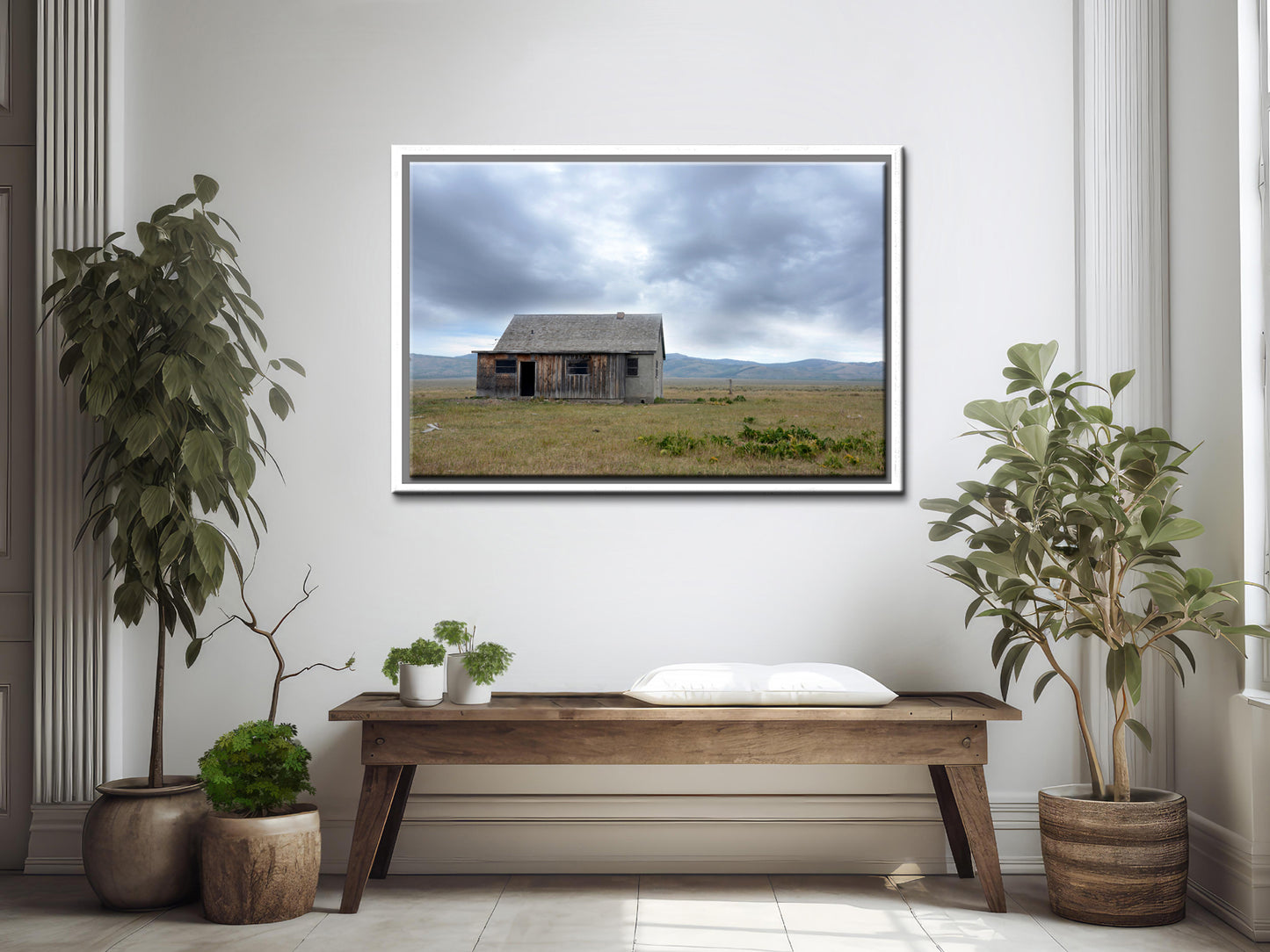 An old barn in the Grand Tetons-John Moulton Barn-Framed Canvas Wall Art-Fine Art Photography by Kristen Olivares.